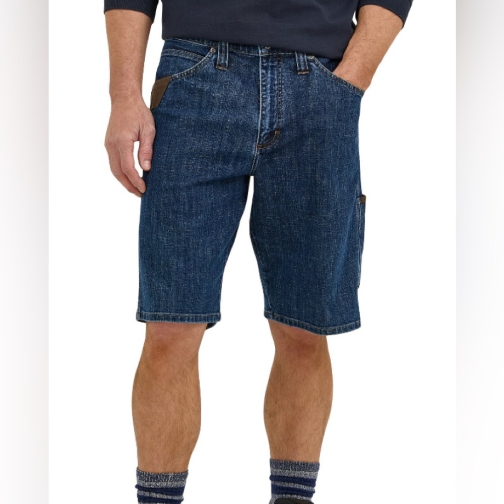 WRANGLER Mens Flex Denim Work Shorts Size 44 Relaxed Fit New